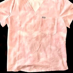 Figs Blush Tie-Dye Short Sleeve Tee
